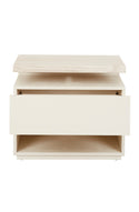 Float Marble Bedside Table - Travertine/Shell