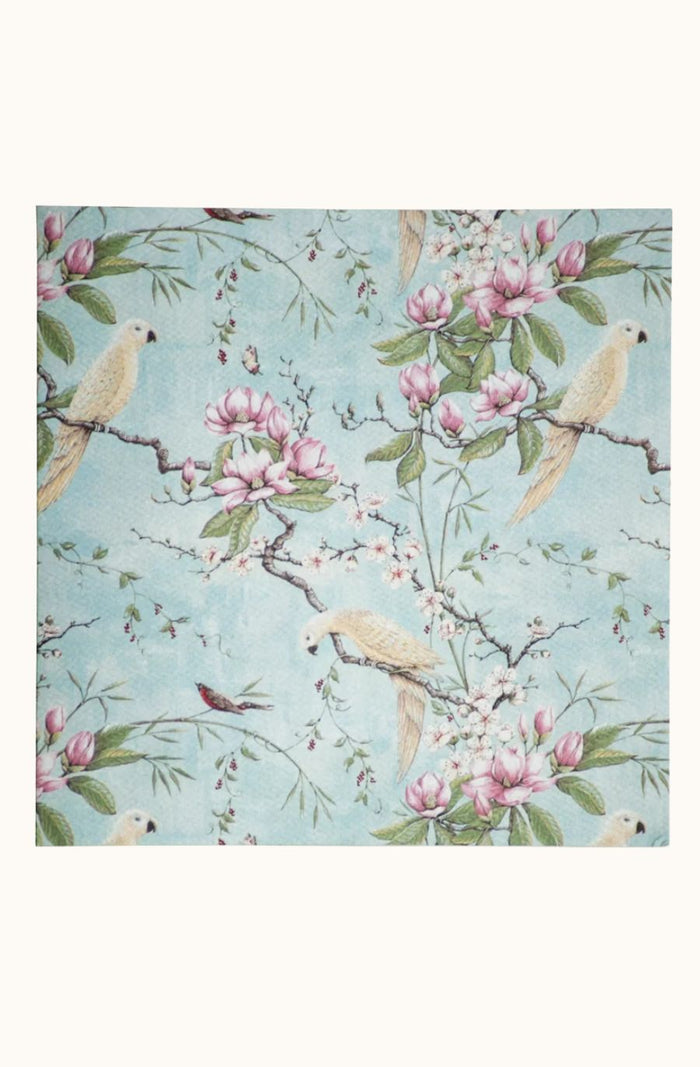 greeting card - plumiere aqua