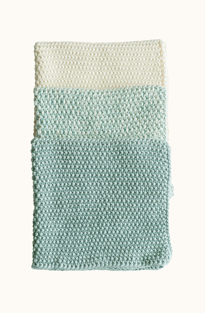 Lavette Duck Egg Washcloths - Set of Three