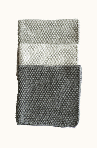 Lavette Grey Washcloths - Set of Three