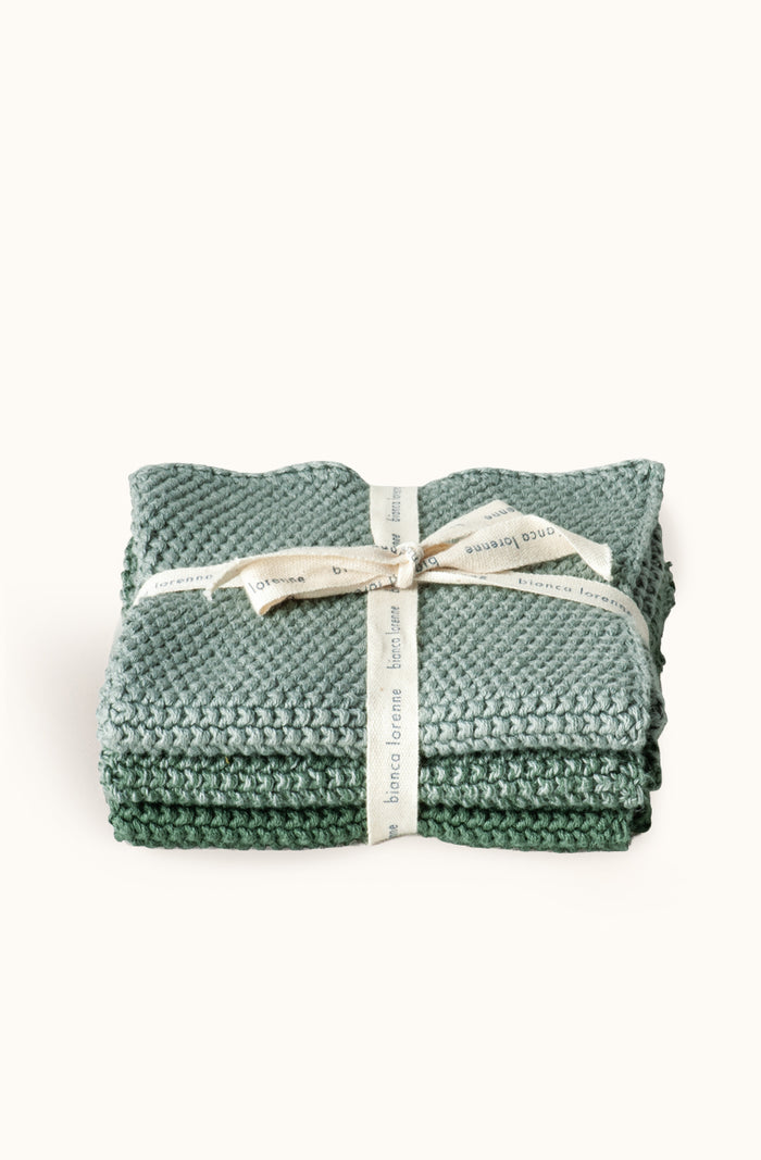 Lavette Sage Washcloths - Set of Three
