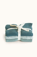 Lavette Teal Washcloths - Set of Three