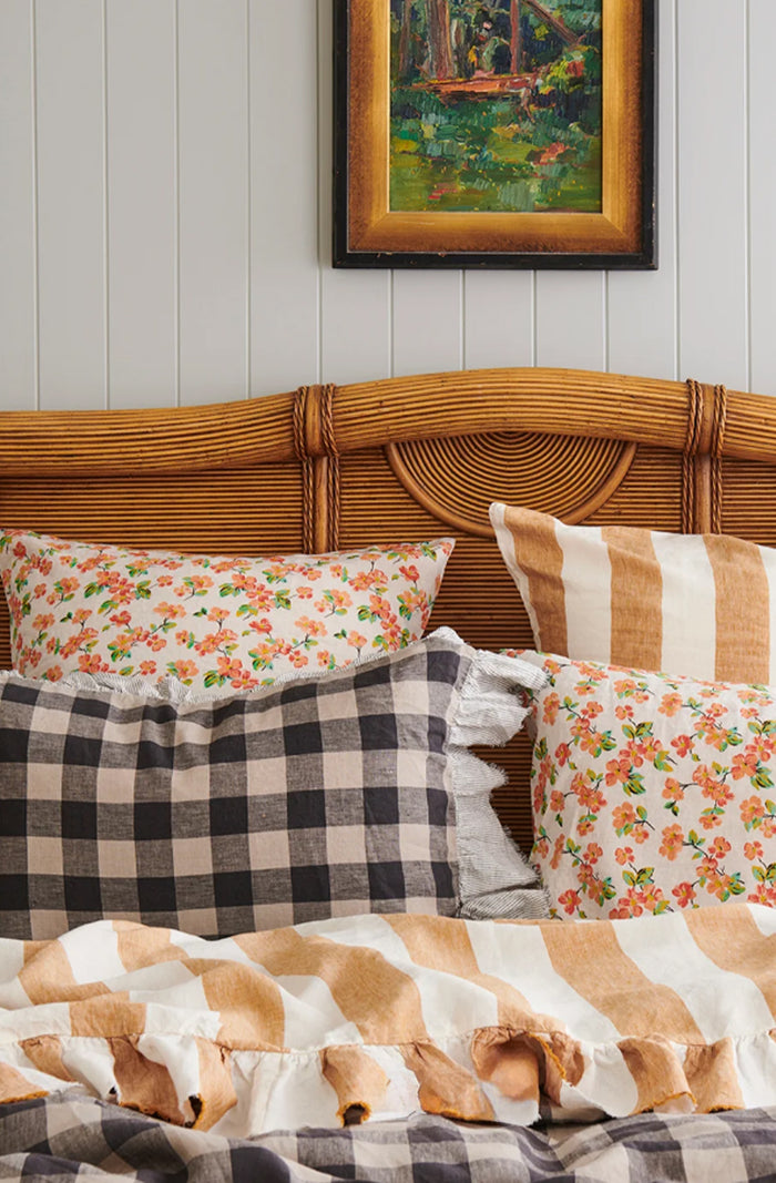 Licorice Gingham Duvet Cover