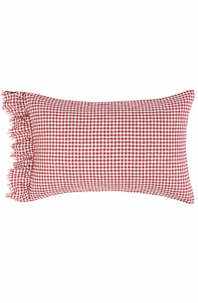 Mulberry Gingham Ruffle Pillowcase - Set of 2