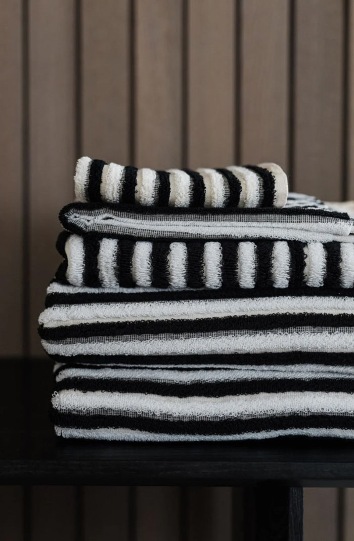 Black Stripe Bath Mat