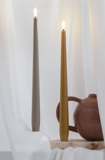 Taper Candle Kit Grey Pack of 2