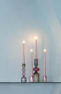 Taper Candle Light Rose Pack of 2