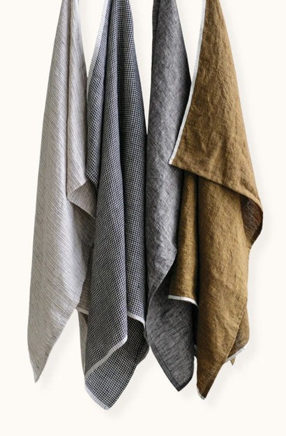Black Houndstooth Tea Towel