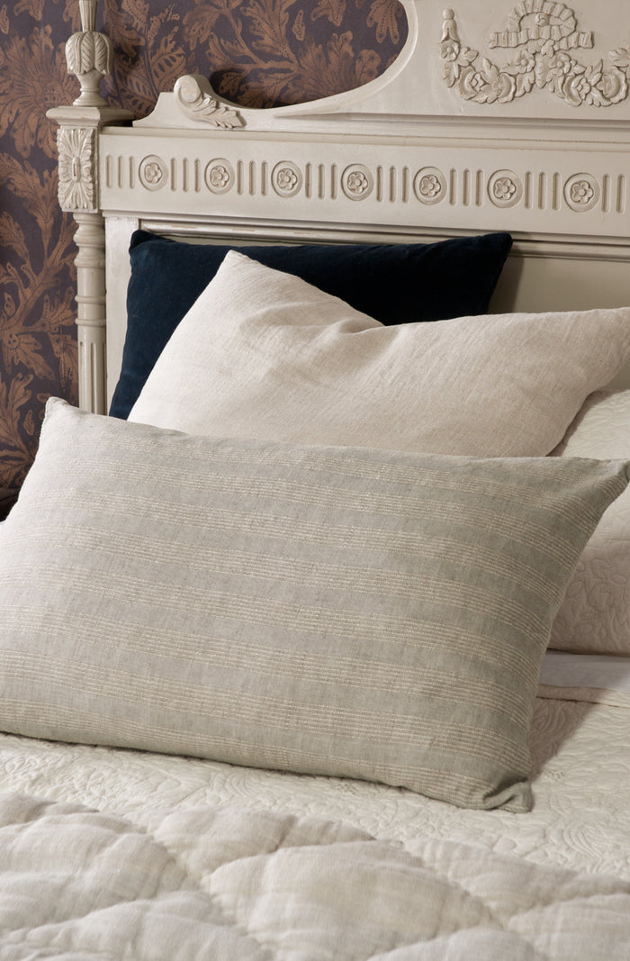 tessere taupe stripe pillowcase