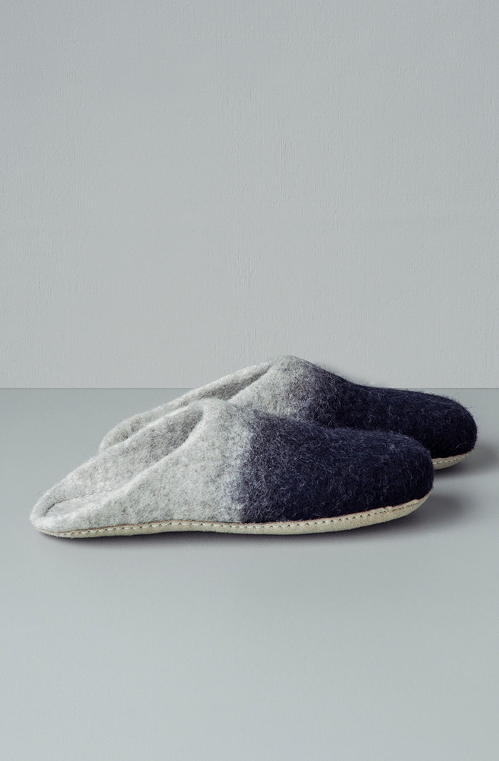feruto slide slippers light grey and indigo
