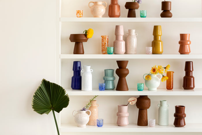 Speckle Amber Tall Vase