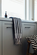 Black Stripe Hand Towel