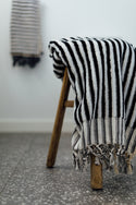 Black Stripe Bath Towel
