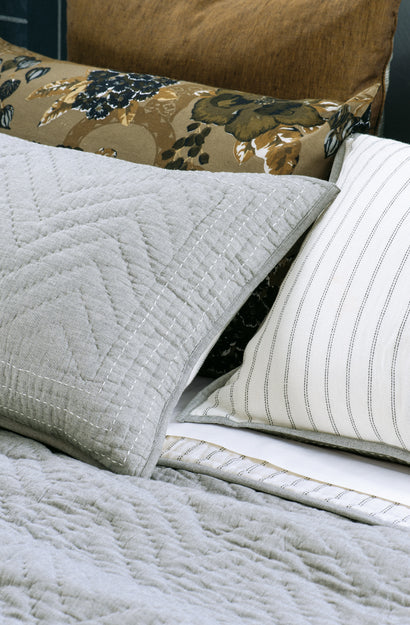 Ganuchi Grey Pillowsham Pair