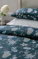 Ikebana Teal Duvet Cover Set