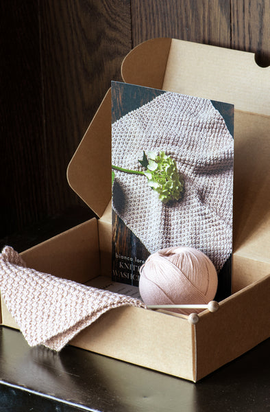 Knitted Washcloth Kit - Dark Green