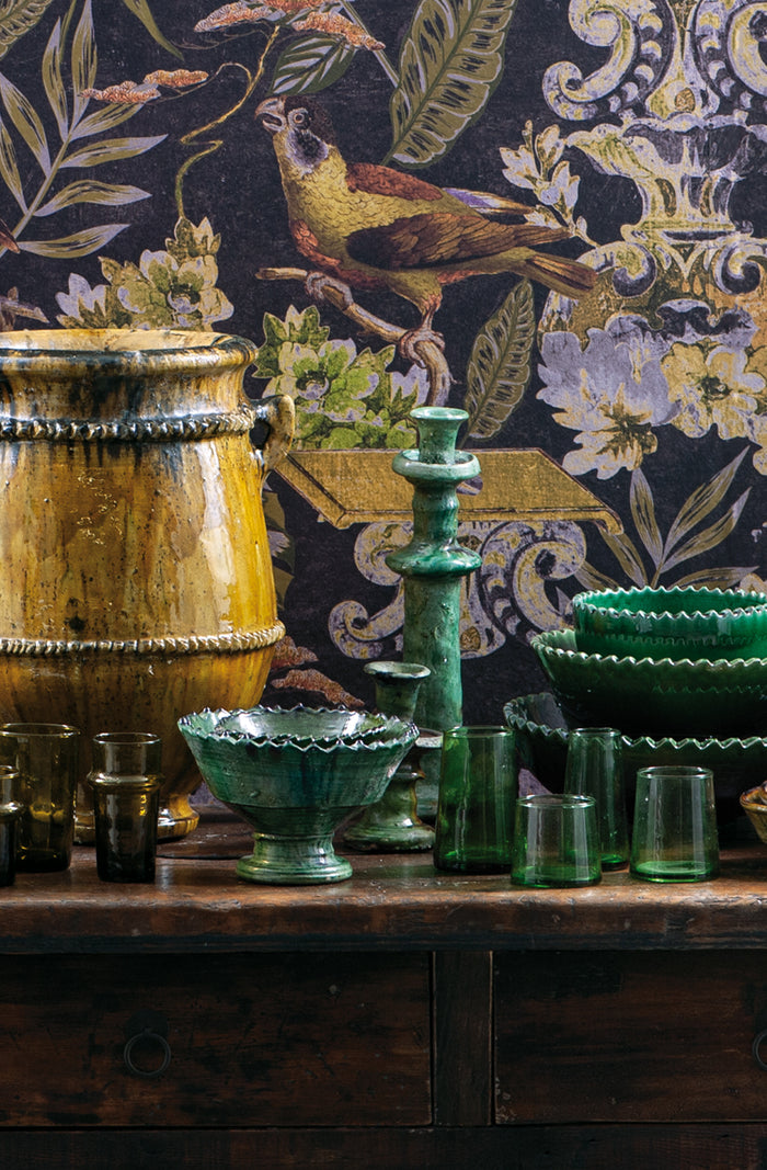 Moroccan Green Coneshaped Glass - Extra Large