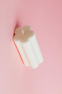 Poppy Pillar Candle - White