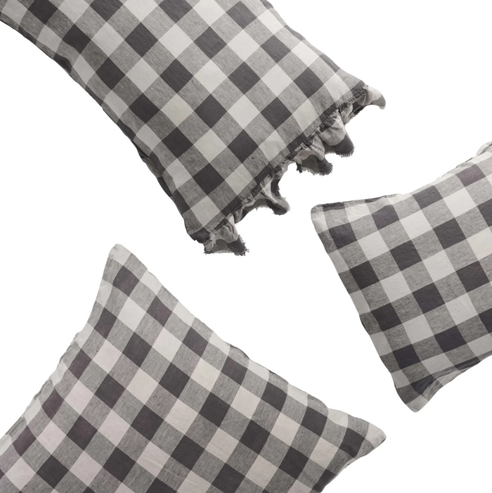 Licorice Gingham Standard Pillowcase - Set of 2