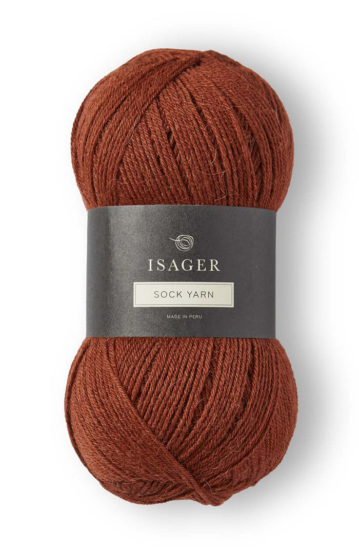 Isager Sock Yarn Rust 33 100g