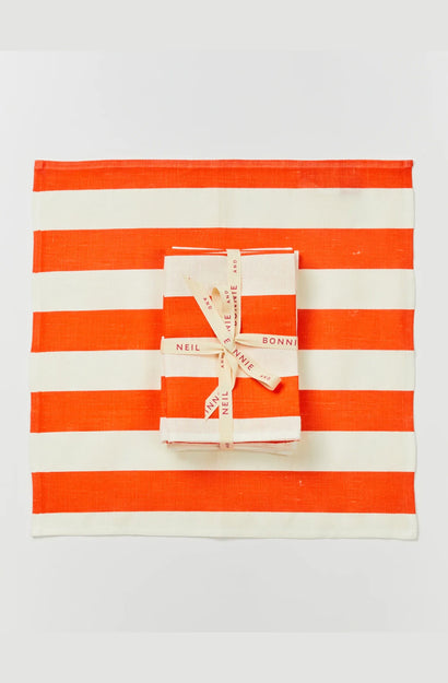 Red Stripe Napkin Set
