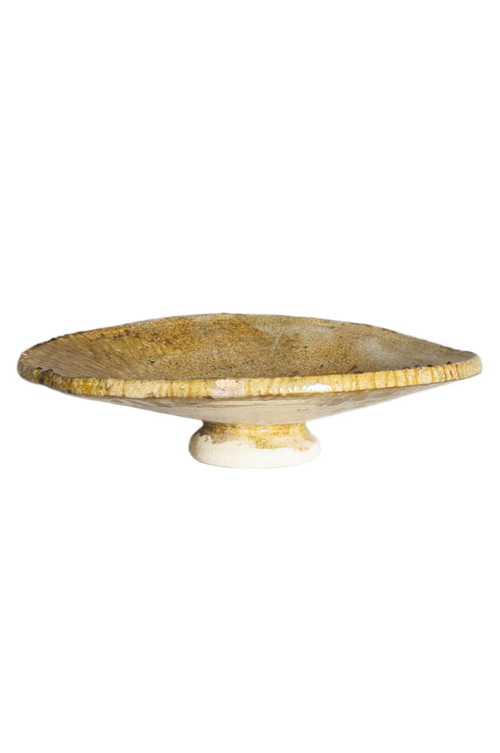 Moroccan Mustard Pedestal Bowl - Large
