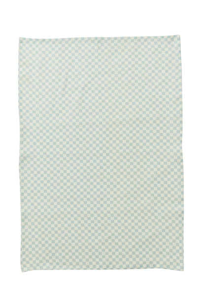 Tiny Checkers Powder Blue Tea Towel