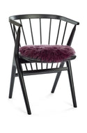 new zealand long wool seat cover - aubergine