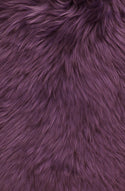 new zealand long wool seat cover - aubergine
