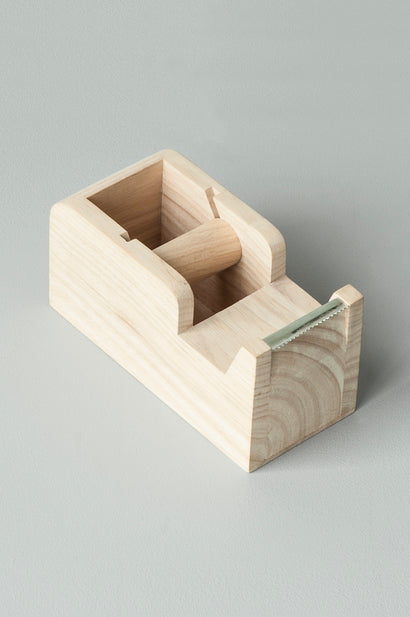 wooden cellotape dispenser
