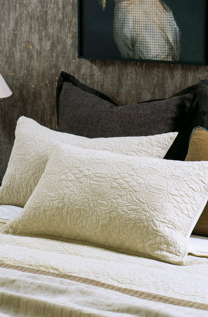 Fontanella Natural Linen Pillowsham Pair