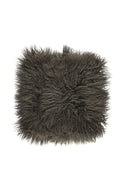tibetan sheepskin cushion - hedge green