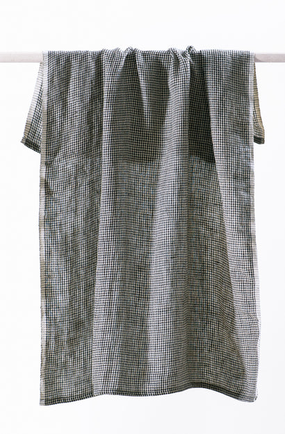 Black Houndstooth Tea Towel