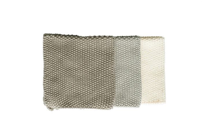 Lavette Taupe Washcloths - Set of Three