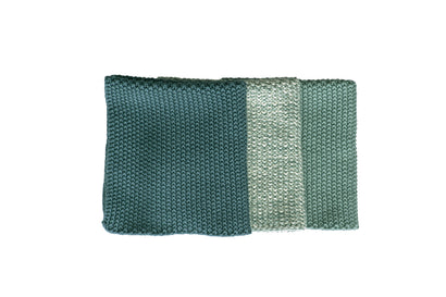 Lavette Teal Washcloths - Set of Three