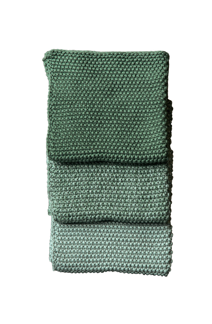 Lavette Sage Washcloths - Set of Three