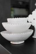Moroccan White Zigzag Bowl - Medium