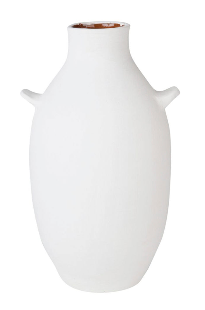 Moroccan White Ceramic Vase