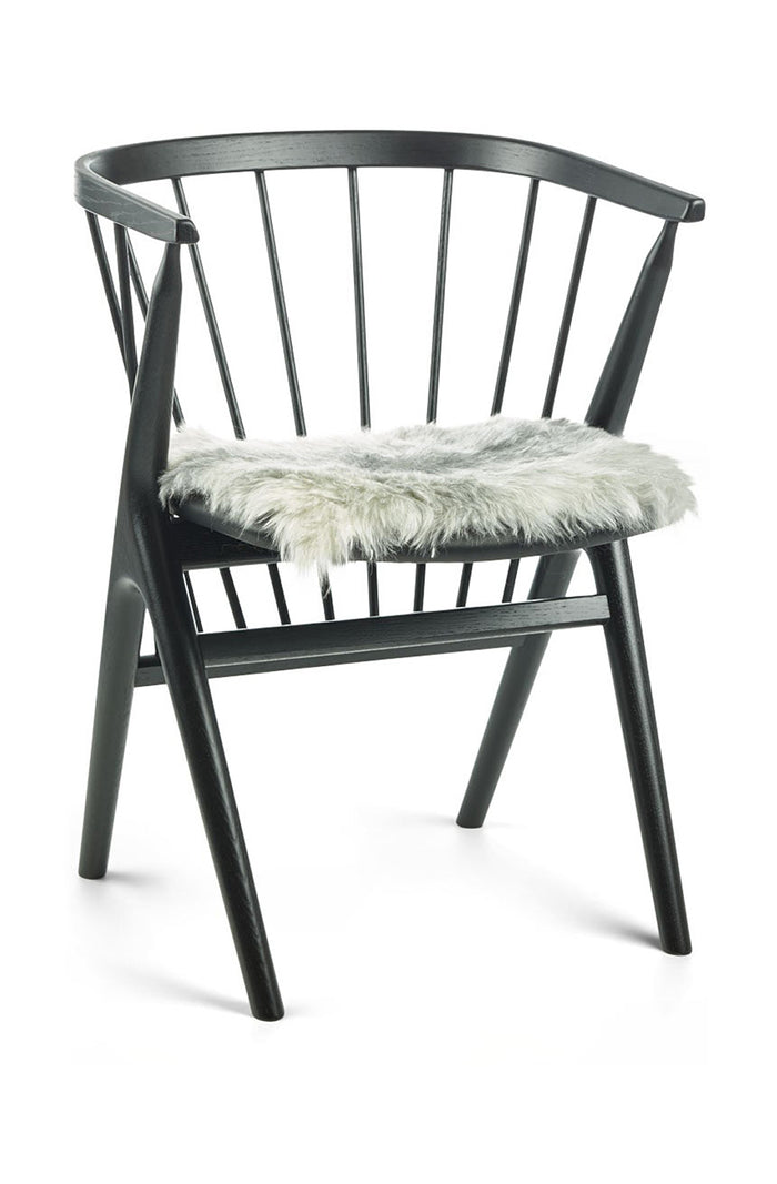 icelandic short wool seat cover - natural grey