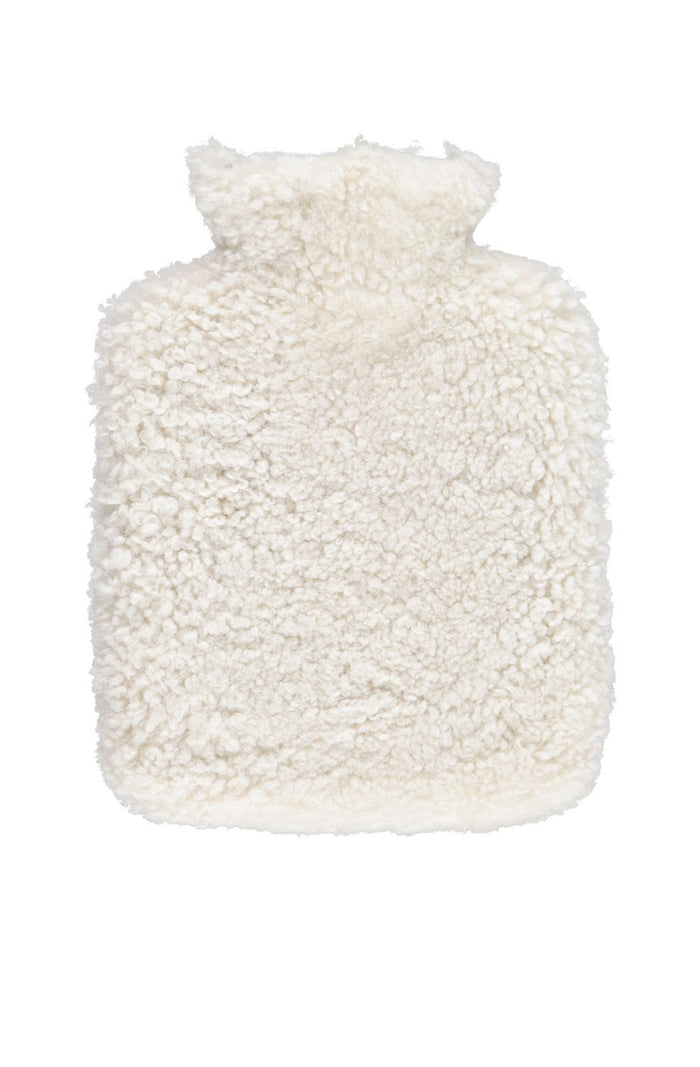 New Zealand Short Wool Hot Water Bottle - Pearl