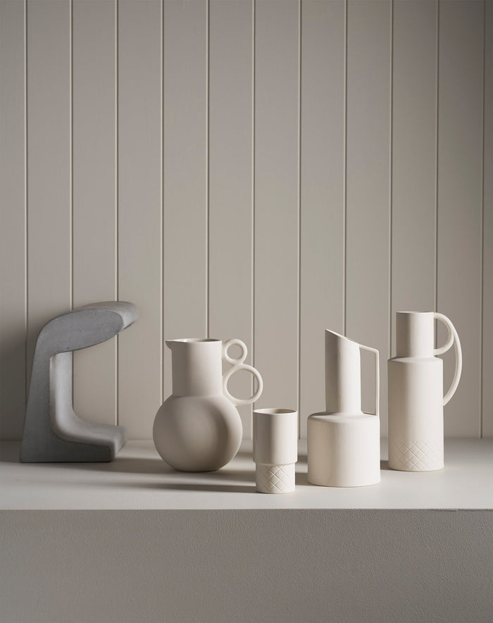 Double Handle Jug White