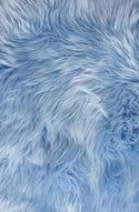 new zealand long wool sheepskin rug - summer sky