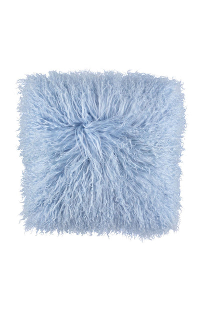 tibetan sheepskin cushion - summer sky