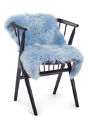 new zealand long wool sheepskin rug - summer sky