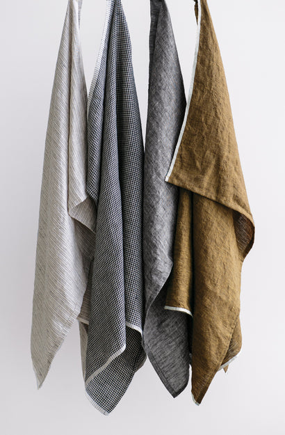 Black Houndstooth Tea Towel